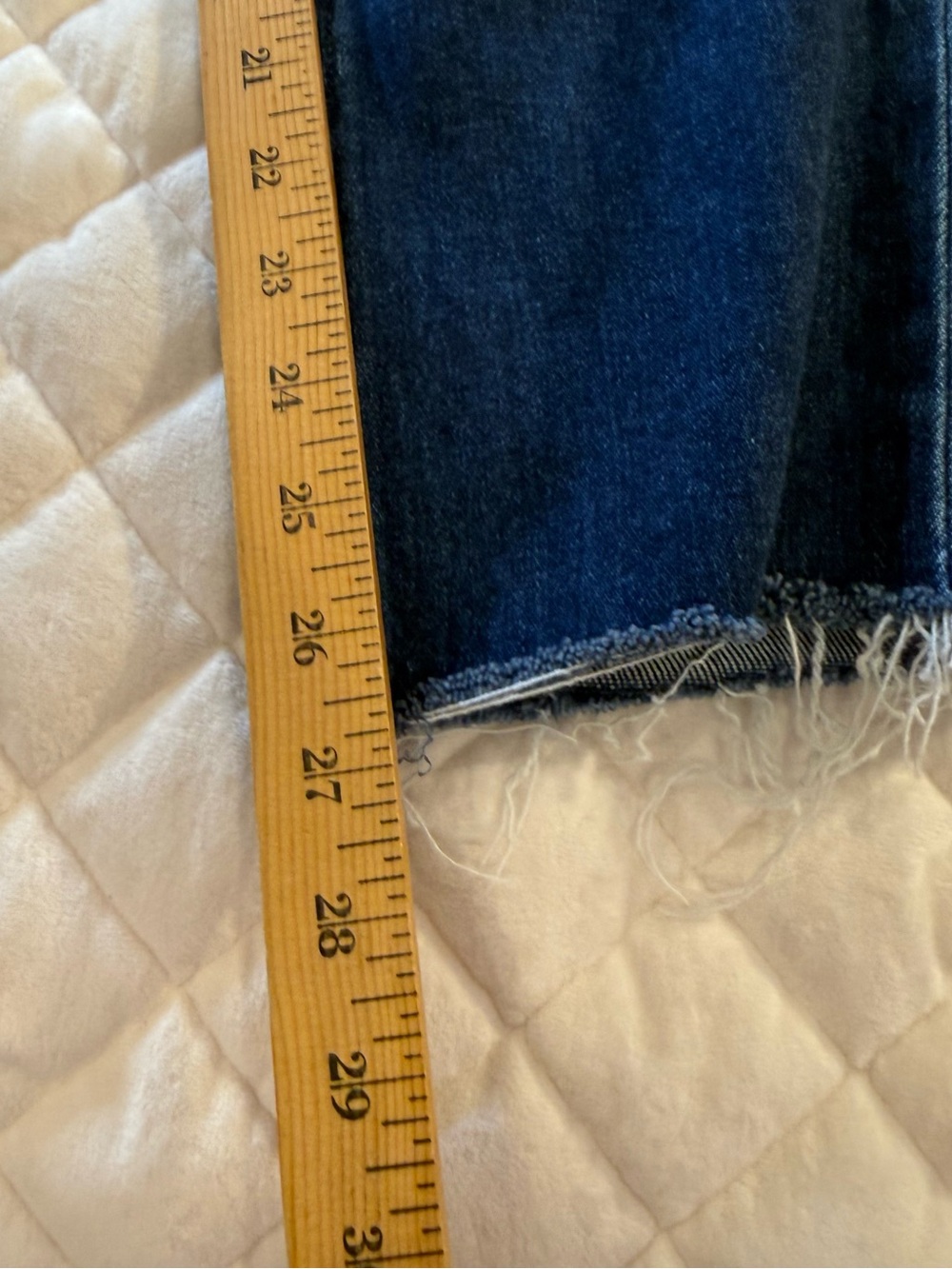 PAIGE Cindy High Rise Slim Straight Leg Jeans Raw Hem Blue Women’s Size 26 - Picture 10 of 11